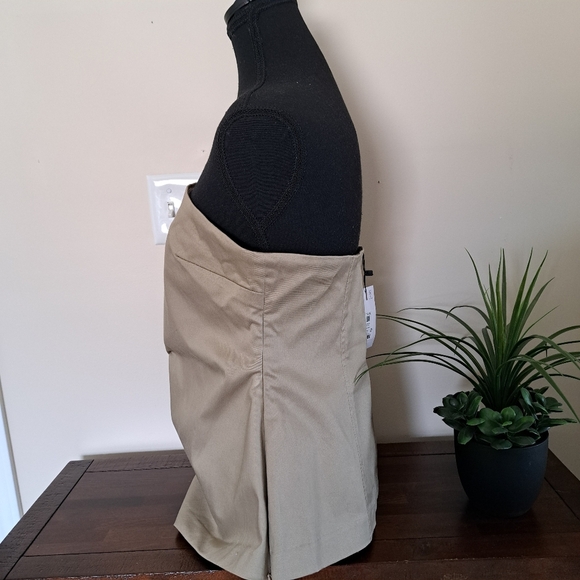 Dynamite Tube Top Gathered Women's Size XL Tan Khaki Twill Fitted NWT - Picture 3 of 12
